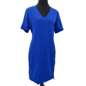Maggy London Royal Blue V Neck Sheath Dress Career Cocktail Officesiren size 2